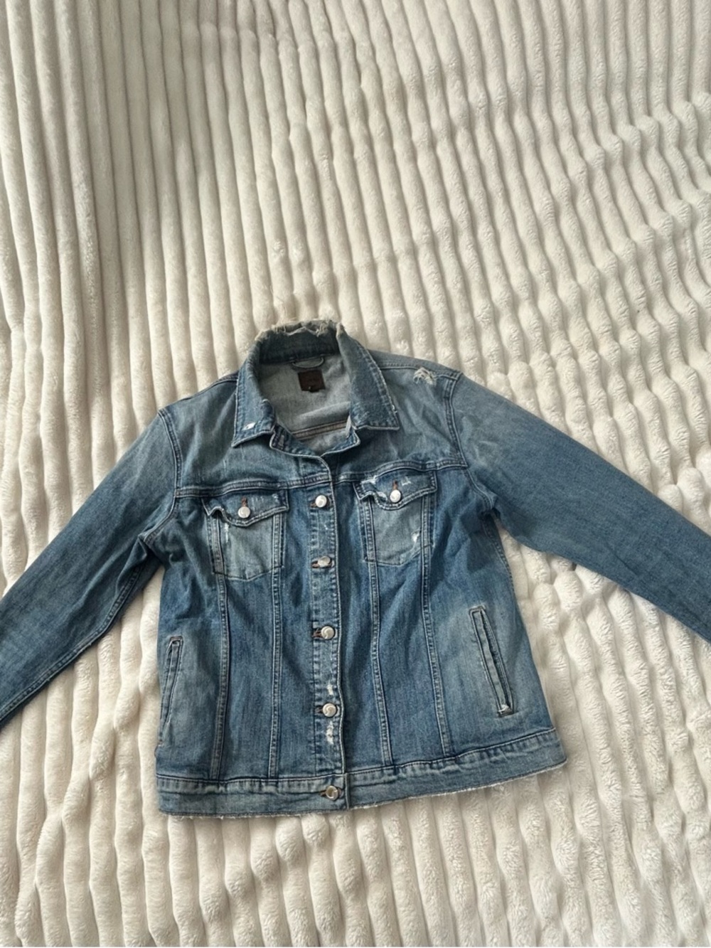 Joe’s Jeans Light Blue Distressed Denim Jacket - Women's Jean Coat
